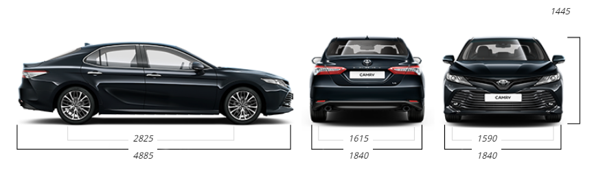 dimensiones camry