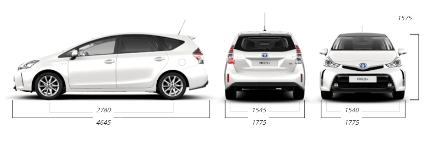 dimensiones prius +
